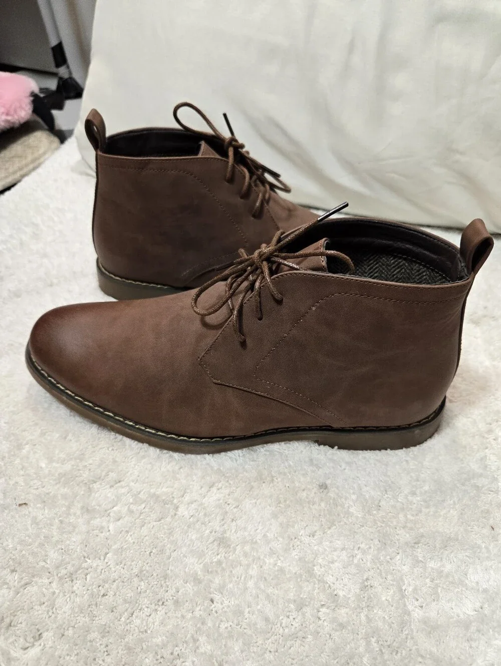 Men's Chukka Toecap 10.5 brown leather boots New